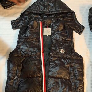 Moncler Shiny Black Kids Puffer Vest